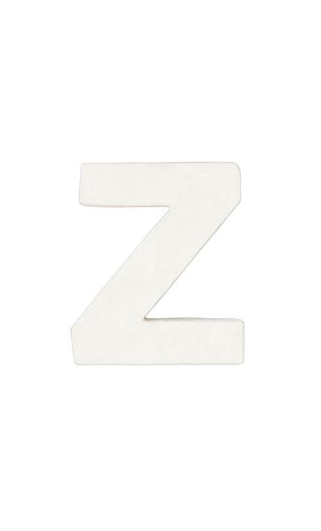 Letra de papel maché Z pequeña    CA. 7/2,5 cm