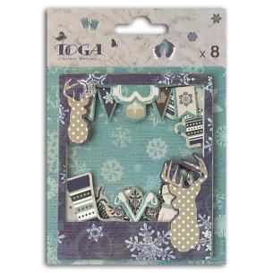 Surtido de 8 polaroids Let it snow