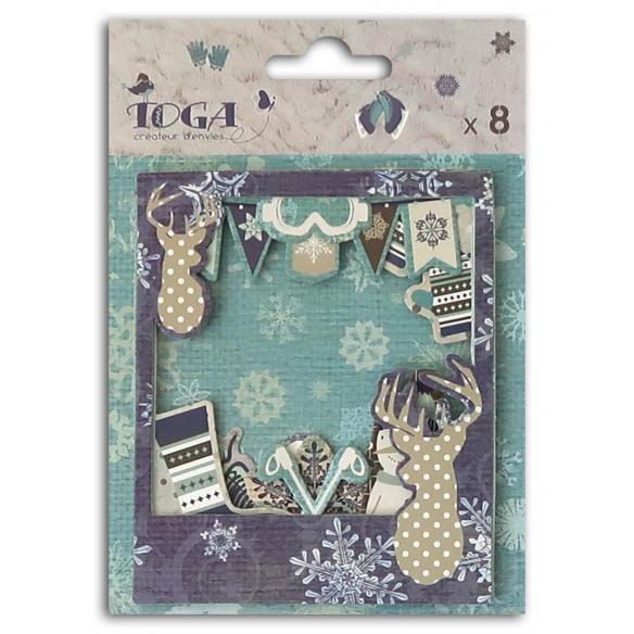 Assortment of 8 polaroids Let it snow