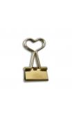 6 Medium heart gold clip tweezers