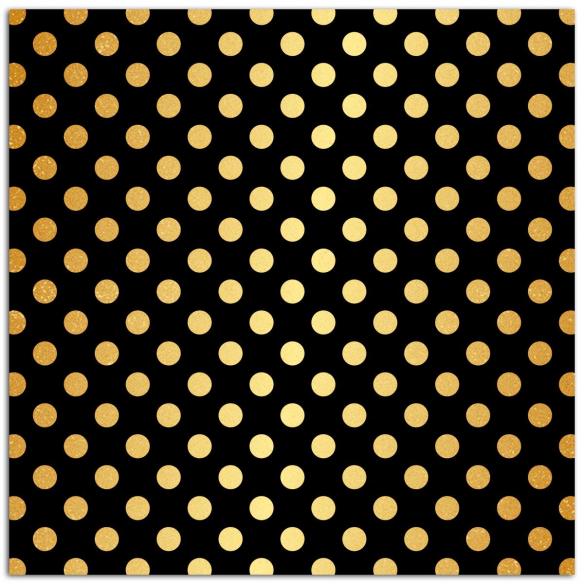 Mahé 30x30 - negro & topos grandes oro 1f.