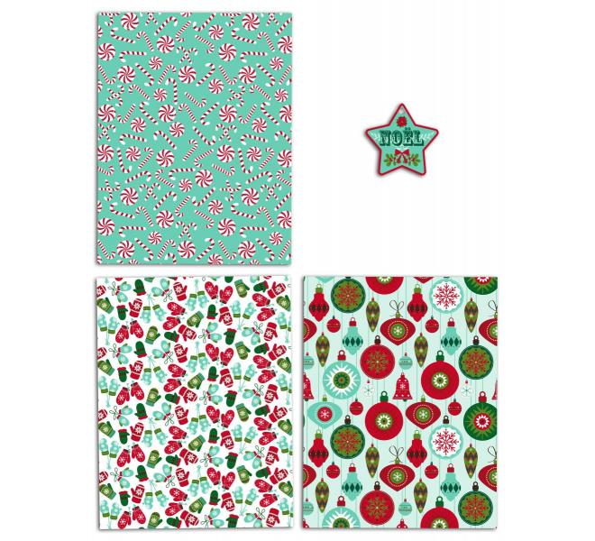 Surtido 12 sobres imprimes Feliz Navidad