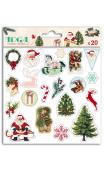 1 hoja stickers puffy 15x15 Dear Santa