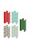 4x25 printed quilling bands Merry Christmas 50cm