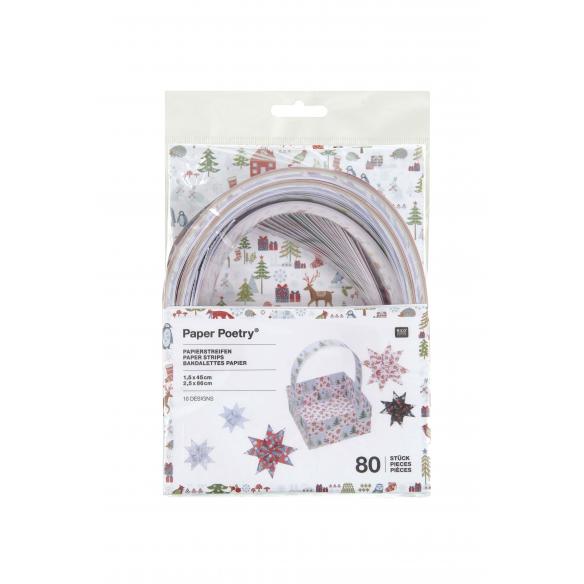 Tiras de papel, winter forest