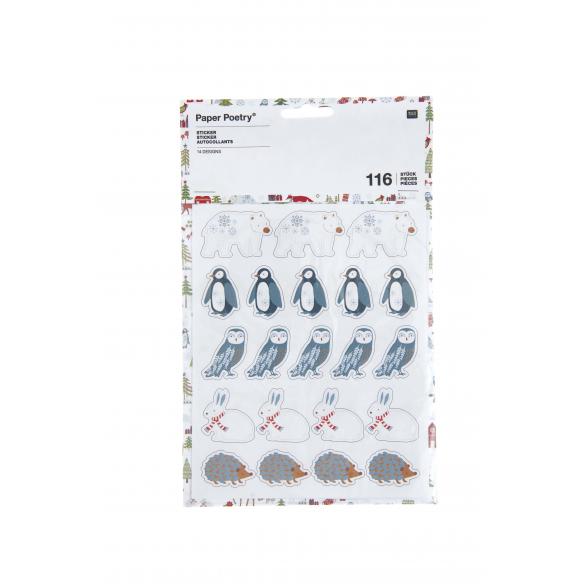 Sticker winter forest, azul