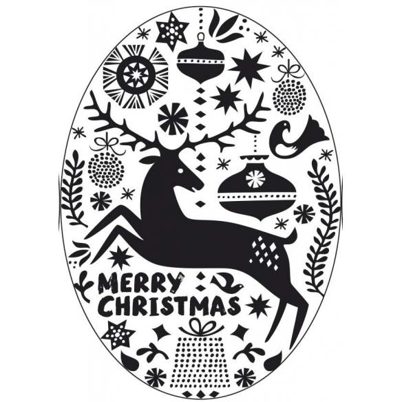 Oval seal merry xmas