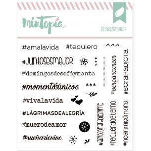 Sellos acrílicos Hashtags 2.0 10 cm x 10 cm