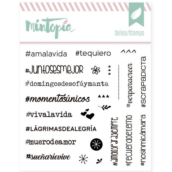 Sellos acrílicos Hashtags 2.0 10 cm x 10 cm