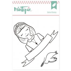 Acrylic Seals Communion Girl 7.5cm x 7.5cm