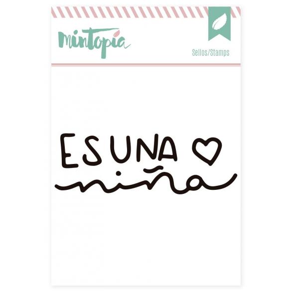 Sellos acrílicos Es una niña 5 cm x 5 cm