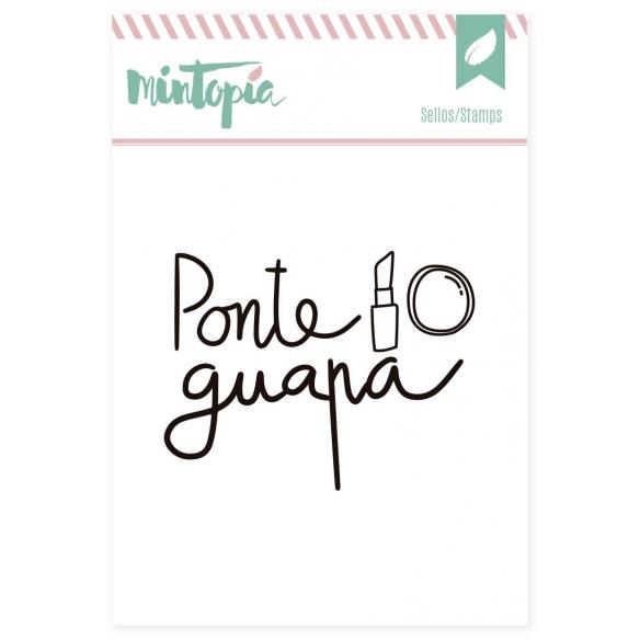 Sellos acrílicos Ponte guapa 5 cm x 5 cm