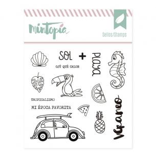 Summer acrylic seals 10 cm x 10 cm