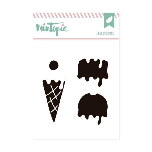 Sellos acrílicos Helado fresquito 5 cm x 5 cm