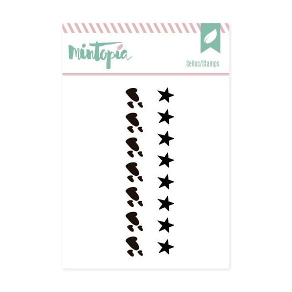 Sellos acrílicos Bordes bonitos 4 7 cm x 3 cm