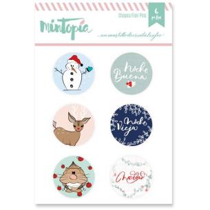 Set de chapas Navidad 6 piezas