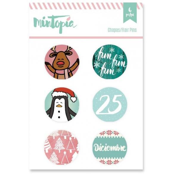 Set de chapas 25 de Diciembre 6 piezas