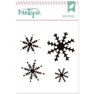Sellos acrílicos Nieve 5 cm x 4,5 cm