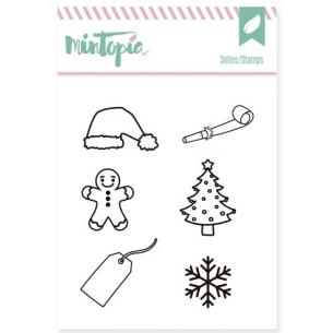 Sellos acrílicos Nieve 5 cm x 5 cm