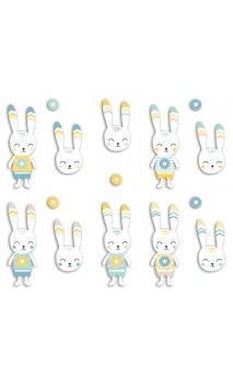 Assorted 20 trimmed shapes Leornard Rabbit