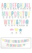 Garland letters to compose- Pastel