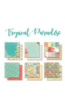 Assortment of 6 papers R/V 30X30 Tropical Paradise Paper