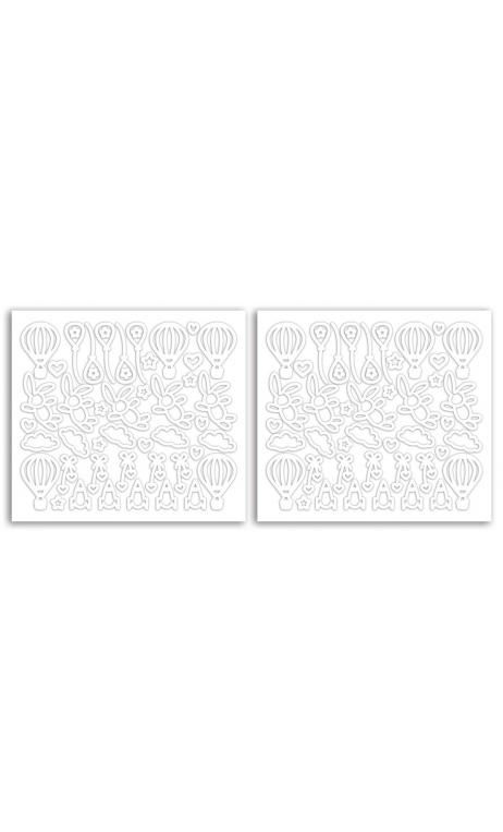 2 PL. Fantasia Stickers - White - Baby