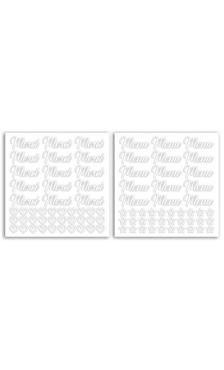 2 PL. Fantasia Stickers - White - Wedding