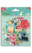 Surtido 20 chipboards Papel Tropical Paradise