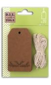 Assorted 20 kraft cards sheets + Baker's Twine