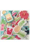 Surtido 20 chipboards Papel Tropical Paradise