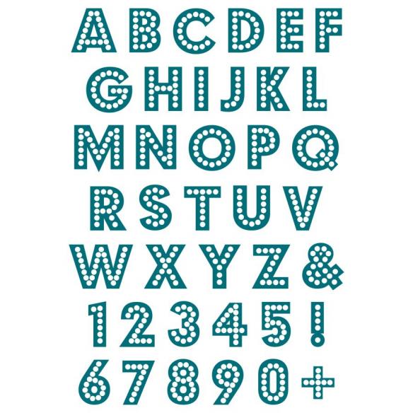 Sello de silicona abc \/ numb., pequeño 15,5/24,5 cm