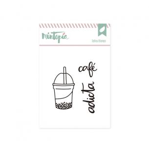 Sellos Café adicta 5 x 4,5 cm