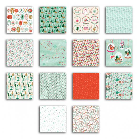 Bloc decoracion 20x20 cm 28hoja(s) Navidad en el bosque