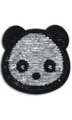 1 Sticker lentejuelas reversible 14cm - panda