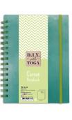 Pastel green bicolor notebook. 15x21 cm binder 60p