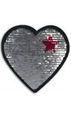 1 Reversible sequin sticker 14cm - heart