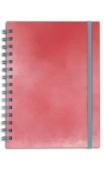 Bicolor coral/pastel grey notebook. 15x21 cm bind 60p