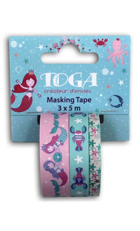 Masking tape x3 Sous la mer 5m