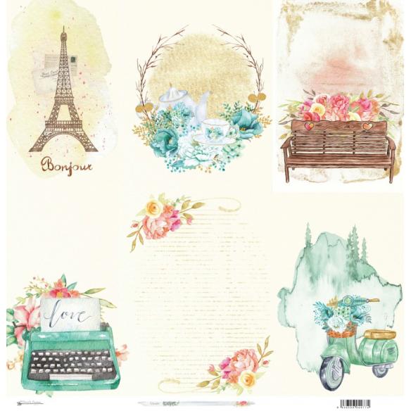 "Recuerdame" 6 papeles  para scrapbooking Manoli Navarro