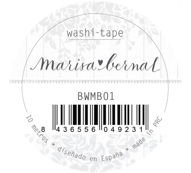 Washi Tape "Corazones Azul" Marisa Bernal 10m