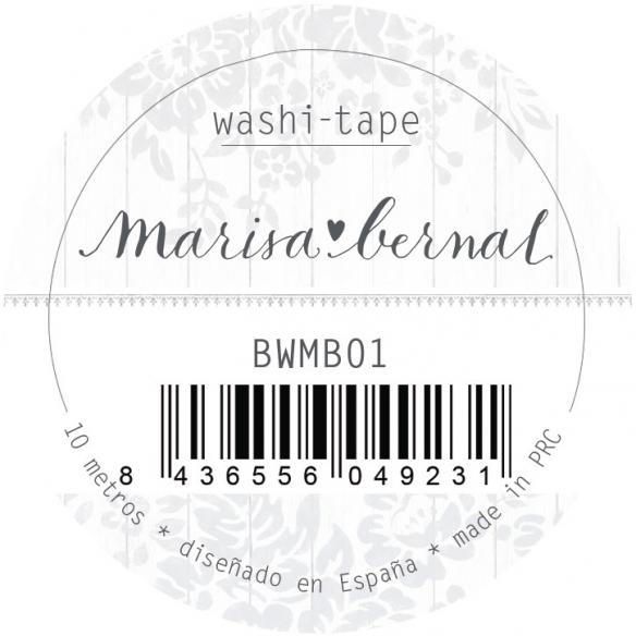 Washi Tape "Corazones Azul" Marisa Bernal 10m