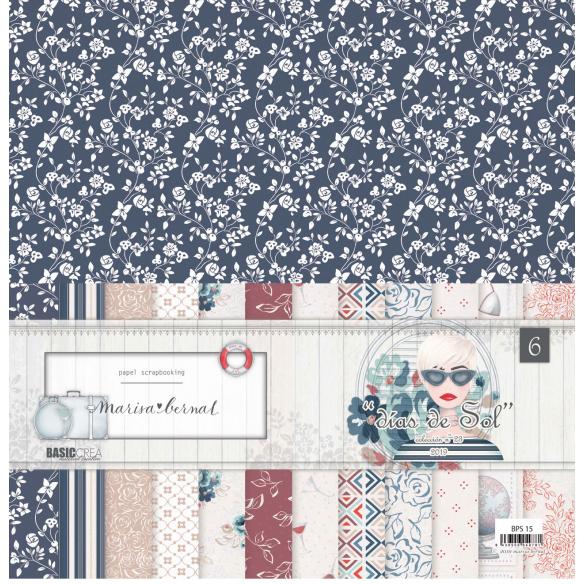 "Días de Sol" 6 papeles para scrapbooking Marisa Bernal