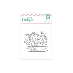 Sello Caja con flores