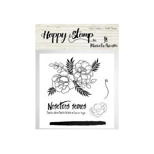 Sellos de Silicona "Peonías" Manuela Navarro