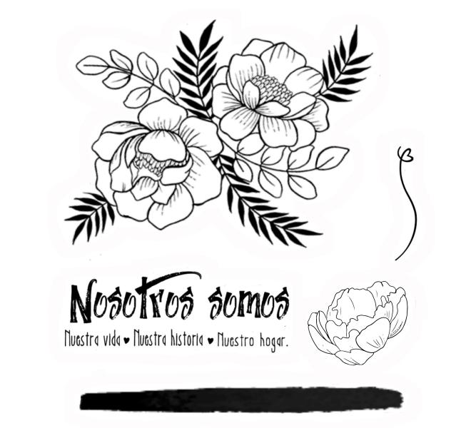 Sellos de Silicona "Peonías" Manuela Navarro