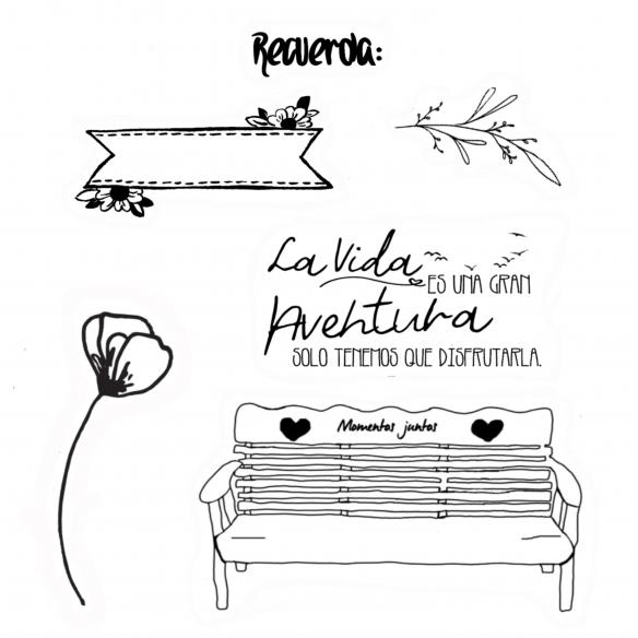 Sellos de Silicona "La vida es..." Manuela Navarro