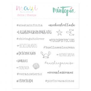 Sello Hashtags de sirena 10,5 cm x 10,5 cm