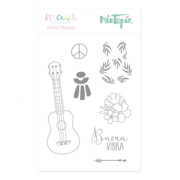 Sello Ukelele 7 cm x 9 cm