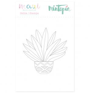 Sello Planta tropical 4,5 cm x 5 cm